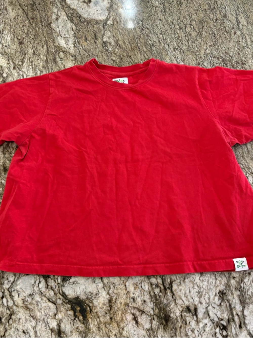 Shiny By Nature 100% Cotton Cropped T-shirt